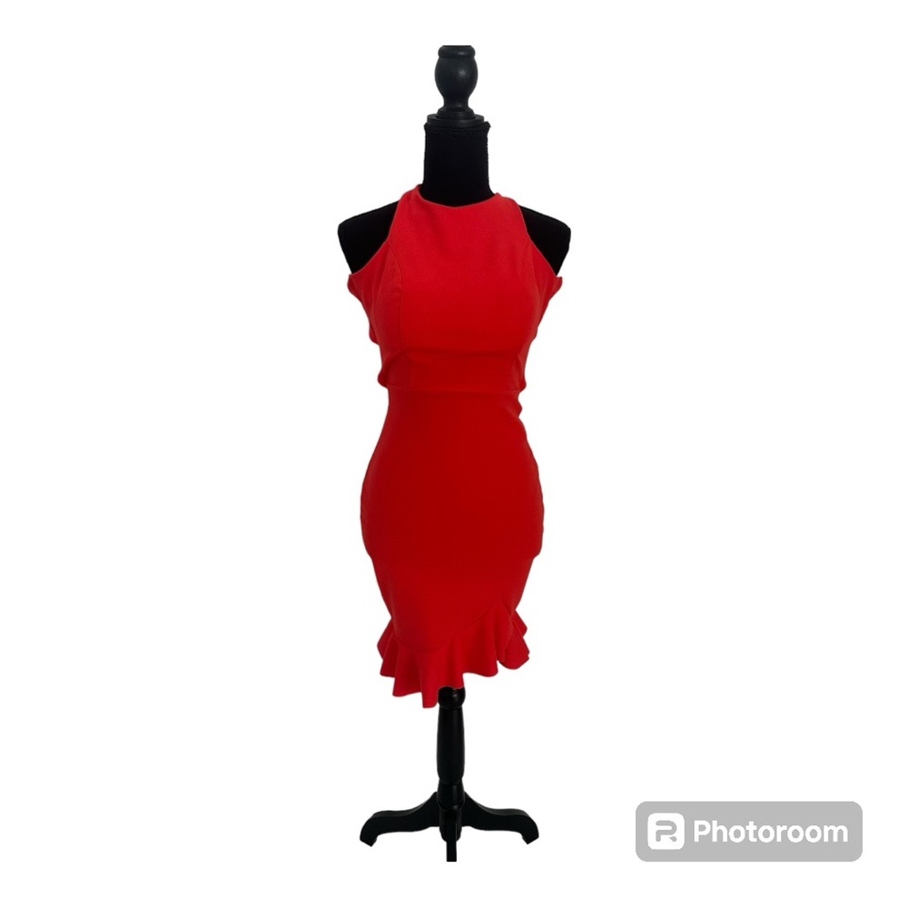 Red short dress